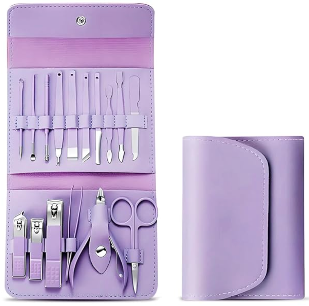 Manicure Set Nail Clipper Kit - 16 Pieces Stainless Steel Manicure Kit - Nail Care Tools for Hand & Feet