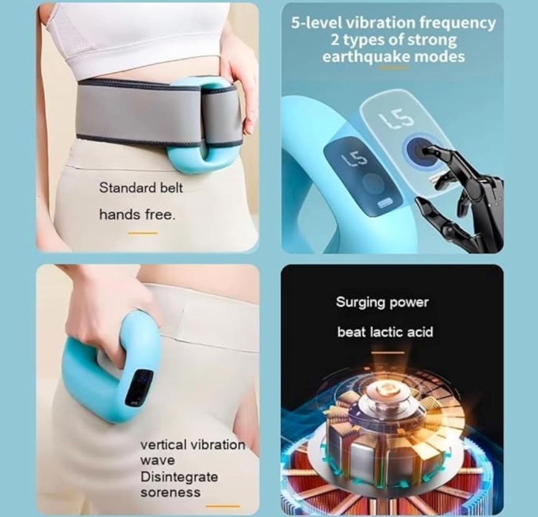 SlimPulse Pro Electric Belly Fat Massager | Vibration Massage Belt for Tummy Toning, Fat Burning & Body Slimming