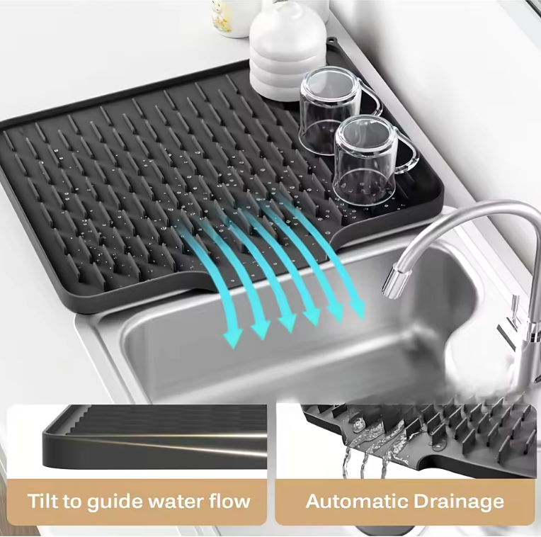 Silicone Dish Drying Mat for Kitchen
