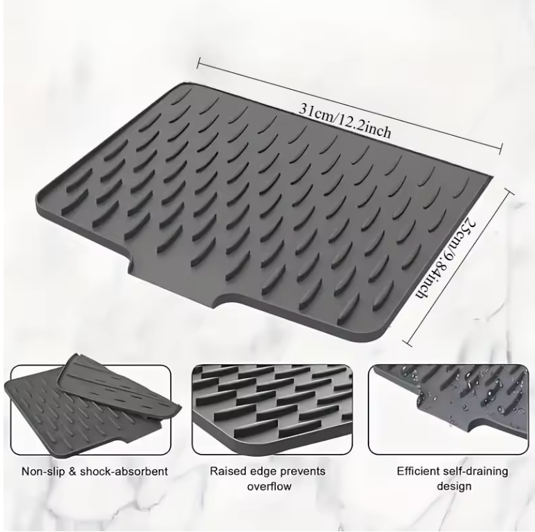 Silicone Dish Drying Mat for Kitchen
