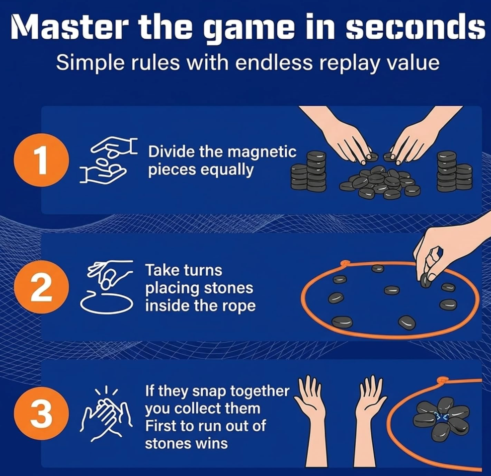 Magnetic Challenge Board Game – Strategy & Brain Teaser for Kids & Adults