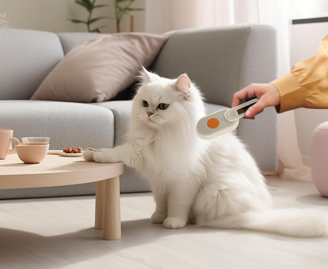 3-in-1 Steam Pet Grooming Brush – Self-Cleaning Deshedding & Massage Comb for Cats & Dogs