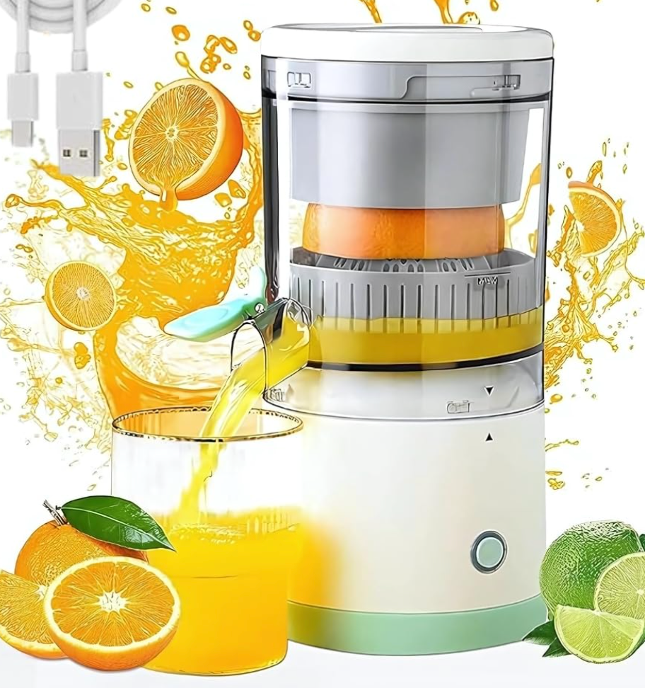 Electric Juicer Orange Squeezer Citrus Press Lemons, Portable USB Charging Electric Juicer