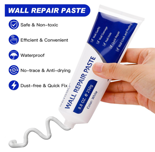 WallRevive Pro Wall Repair Kit | 2-Pack Wall Repair Paste for Cracks, Nail Holes & Surface Repairs
