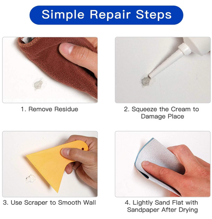 WallRevive Pro Wall Repair Kit | 2-Pack Wall Repair Paste for Cracks, Nail Holes & Surface Repairs
