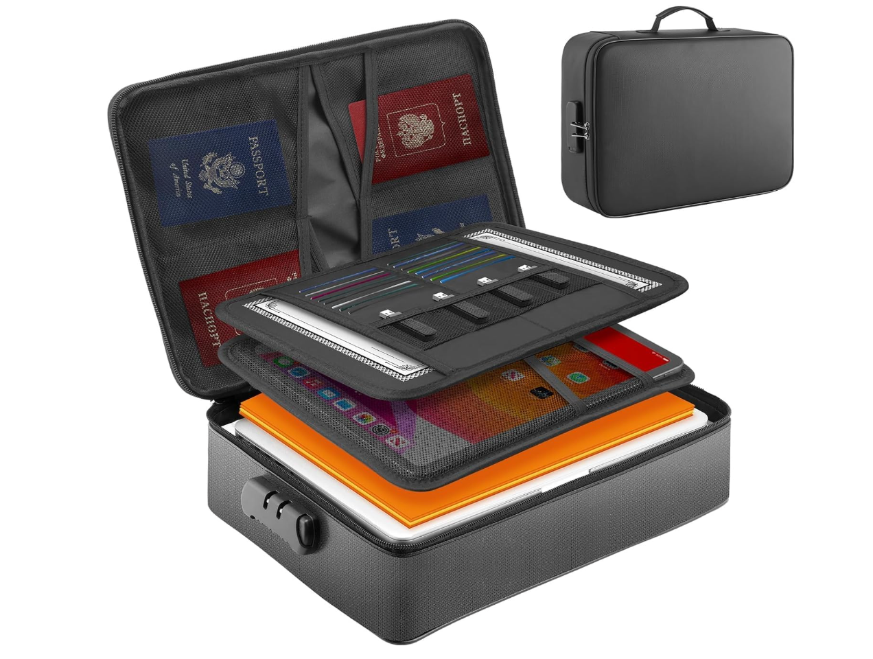 SafeVault™ Waterproof Document Organizer Case