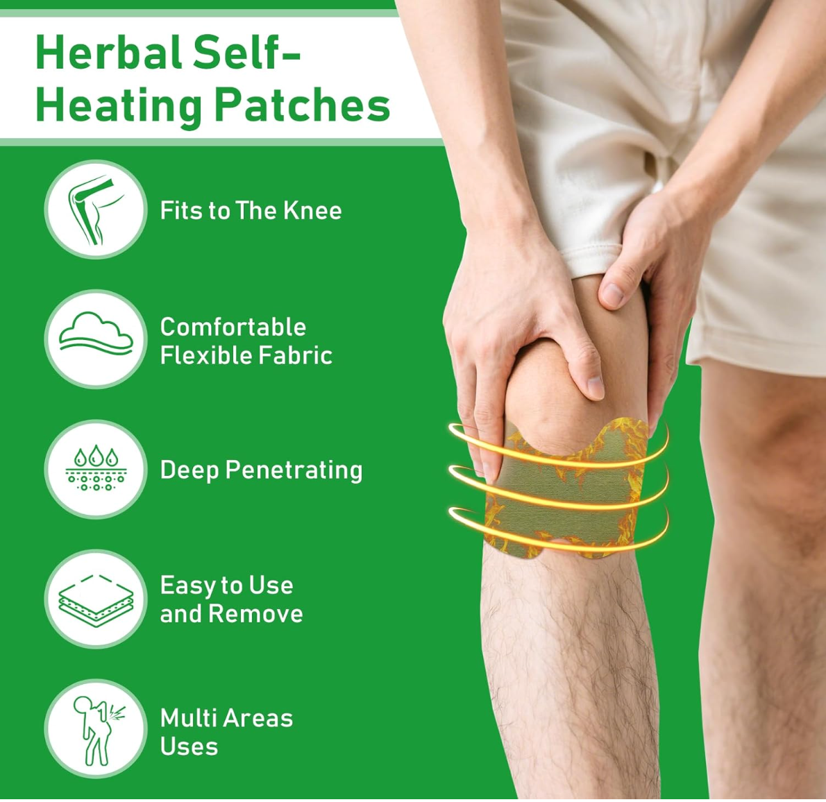 ™ HerbWarm Comfort Patches | Self-Warming Herbal Pain Relief Patches (Pack of 10)