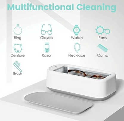 PureSonic Pro Ultrasonic Cleaning Machine | Portable Deep Cleaning Device for Jewellery, Glasses, Watches, Dentures & Everyday Accessories