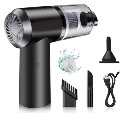 TurboVac Pro 3-in-1 Cordless Handheld Vacuum Cleaner | USB Rechargeable Vacuum, Blower & Air Duster for Car, Home & Office
