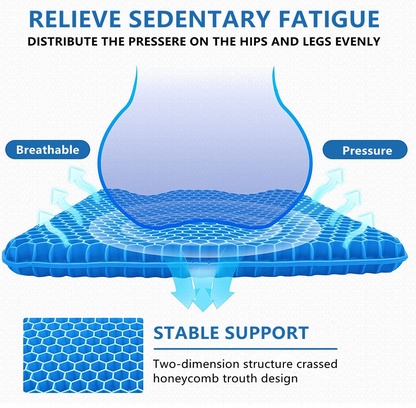 CushionPro Gel Seat Cushion | Extra Large Honeycomb Design Chair Pad for Office, Car & Home