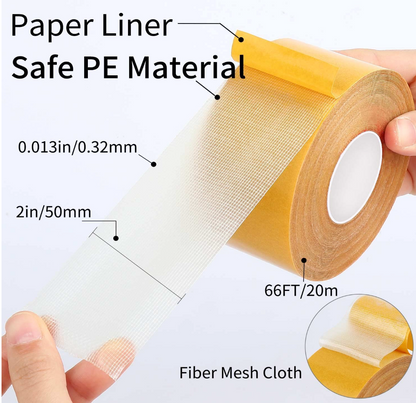 StickPro Heavy Duty Double Sided Tape | Strong Fiberglass Mesh Mounting Tape for Walls, Home & Office