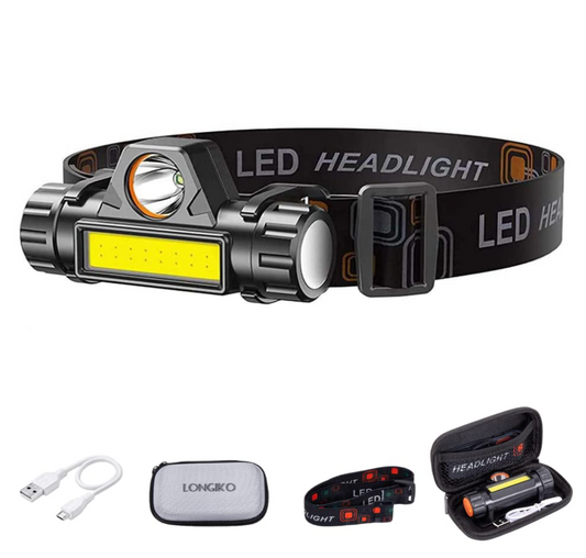 LumiBeam Pro Rechargeable LED Headlamp | USB Rechargeable Headlight for Running, Camping, Hiking & Cycling
