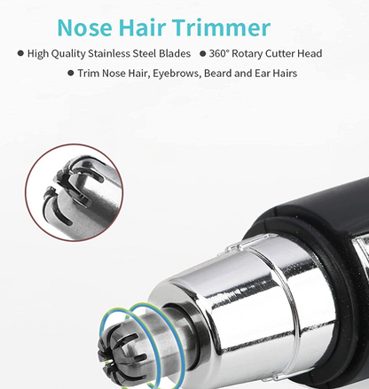 Electric Nose & Ear Hair Trimmer | Painless USB Rechargeable Grooming Tool for Men & Women