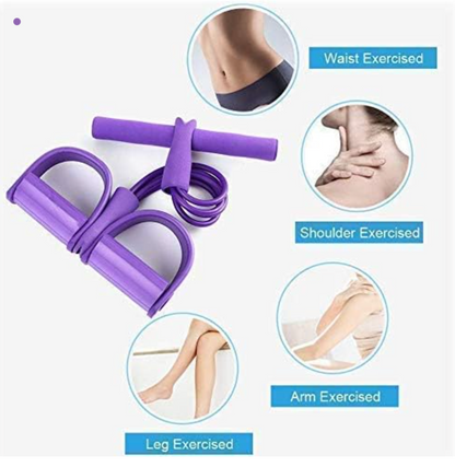 PowerBand Pro 8-Tube Multifunction Pedal Resistance Band Trainer | Full Body Home Gym for Strength, Toning & Stretching