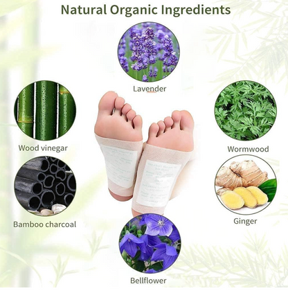 PureStep Detox Foot Patches | Natural Bamboo Vinegar Foot Pads for Deep Cleansing, Relaxation & Better Sleep