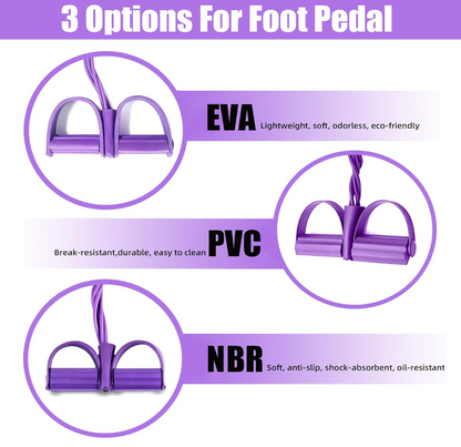 PowerBand Pro 8-Tube Multifunction Pedal Resistance Band Trainer | Full Body Home Gym for Strength, Toning & Stretching