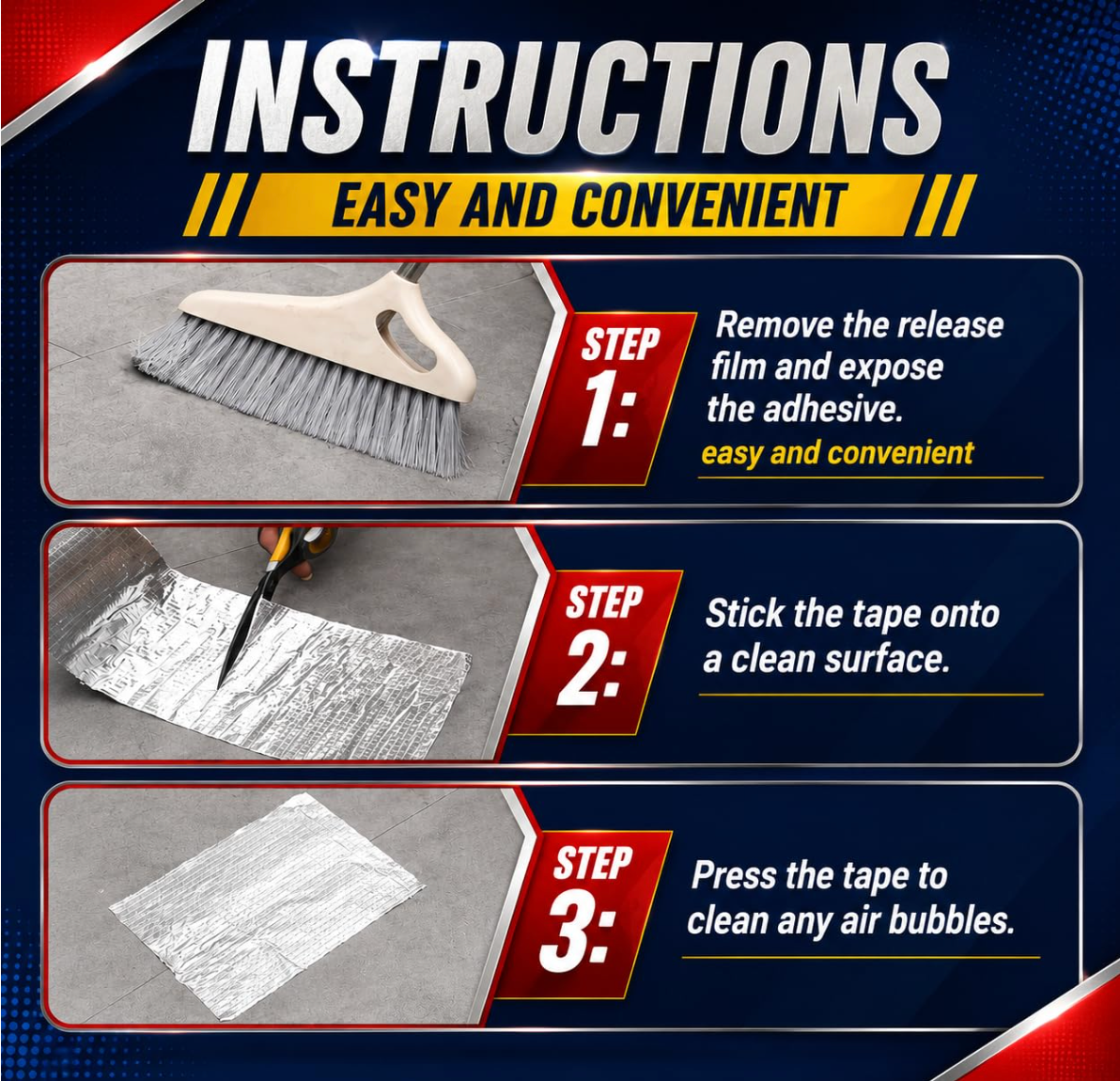 LeakShield Pro Waterproof Aluminium Foil Tape | Pipe Leakage Fix, Roof Repair & Water Seal Tape