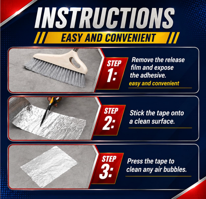 LeakShield Pro Waterproof Aluminium Foil Tape | Pipe Leakage Fix, Roof Repair & Water Seal Tape