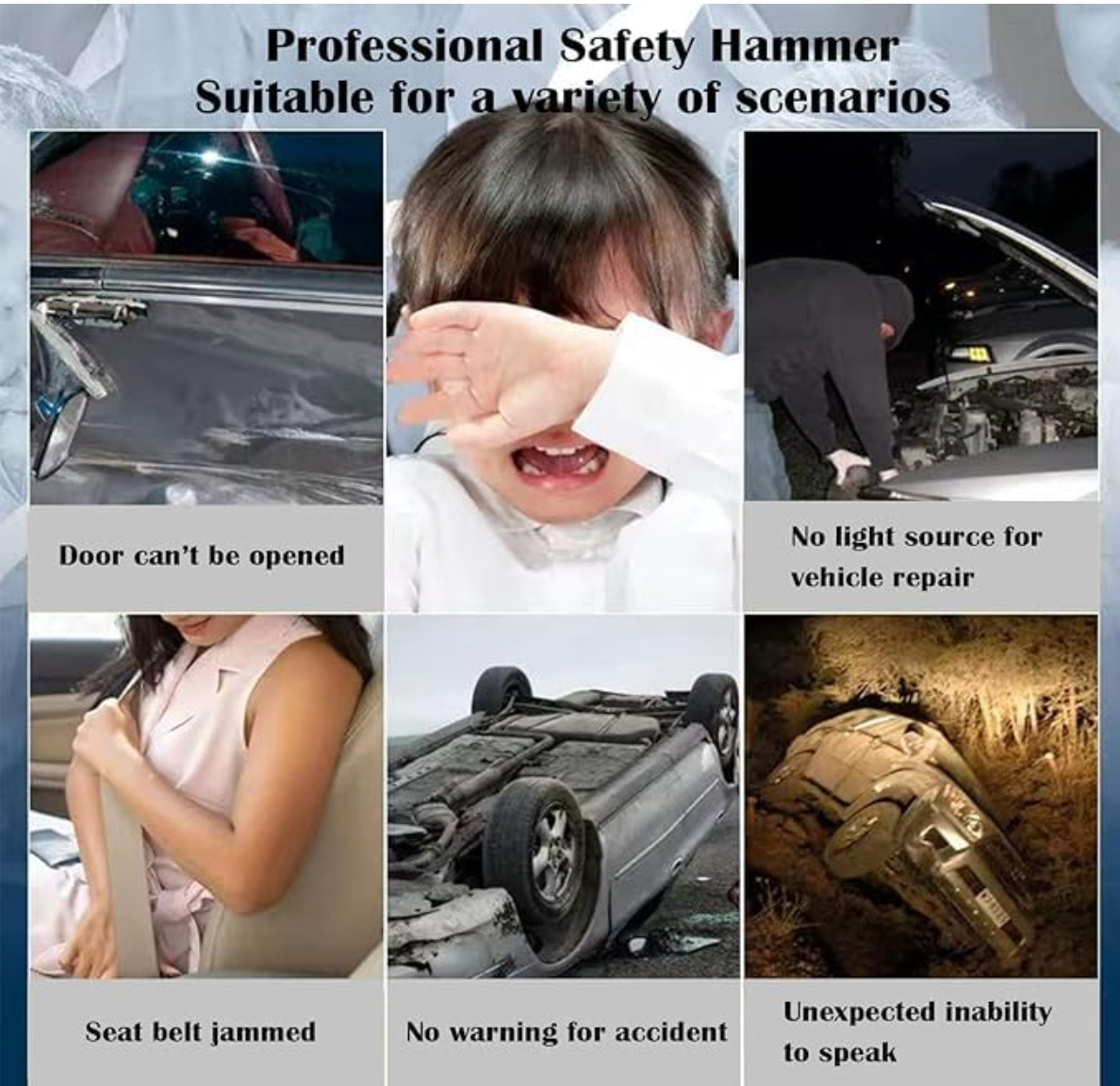 HammerLight Pro 5-in-1 Emergency Torch | Power Bank, Zoomable LED Flashlight, Car Hammer, Lantern & Work Light