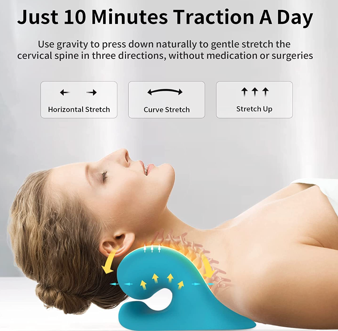 SpineEase Neck & Shoulder Relaxer | Cervical Spine Alignment Pillow for Neck Pain Relief