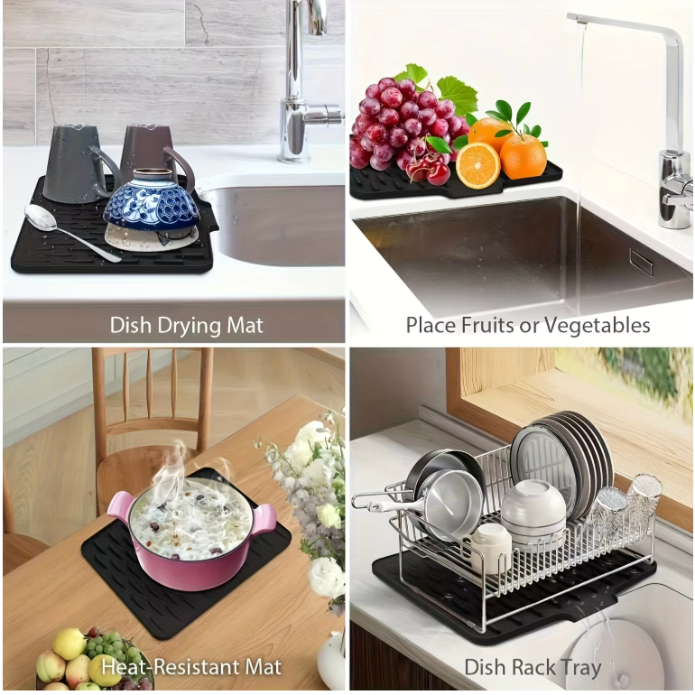 Silicone Dish Drying Mat for Kitchen